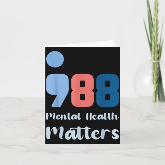 988 Mental Health S Suicide Prevention Awareness  カード (正面)