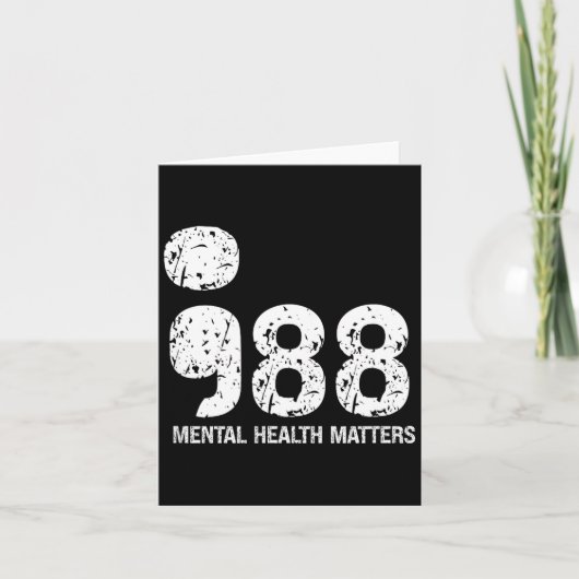 988 Mental Health S Suicide Prevention Awareness  カード (正面)