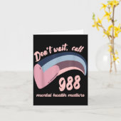 988 Mental Health S Suicide Prevention Awareness  カード (黄色い花)