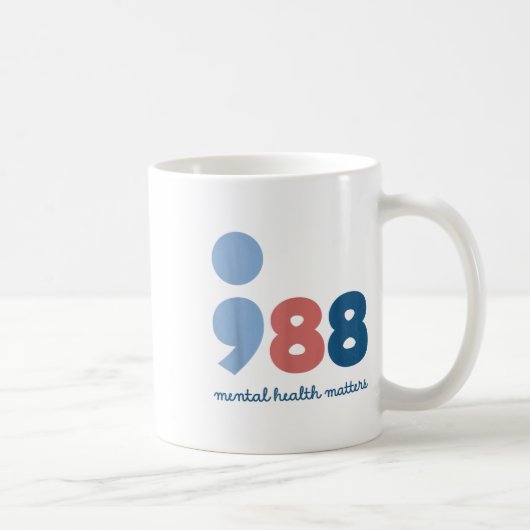 988 Mental Health S Suicide Prevention Awareness コーヒーマグカップ (右)