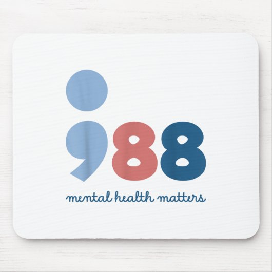 988 Mental Health S Suicide Prevention Awareness  マウスパッド (正面)