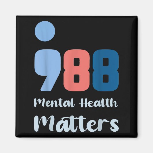 988 Mental Health S Suicide Prevention Awareness  マグネット (正面)