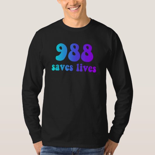 988 saves lives tシャツ (正面)