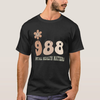 988 Semicolon Mental Health Matters Suicide Preven Tシャツ