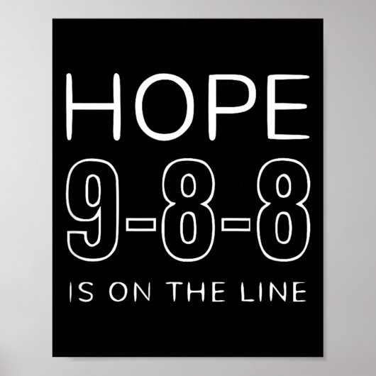 988 Shirt - Suicide Prevention Crisis Lifeline 988 ポスター (正面)