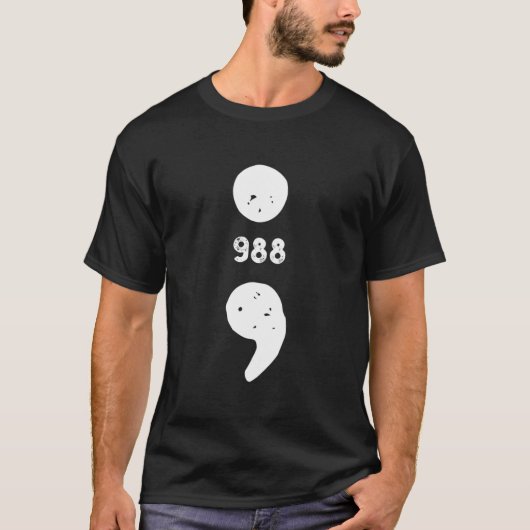 988 Suicide Prevention 988 Comma Tシャツ (正面)