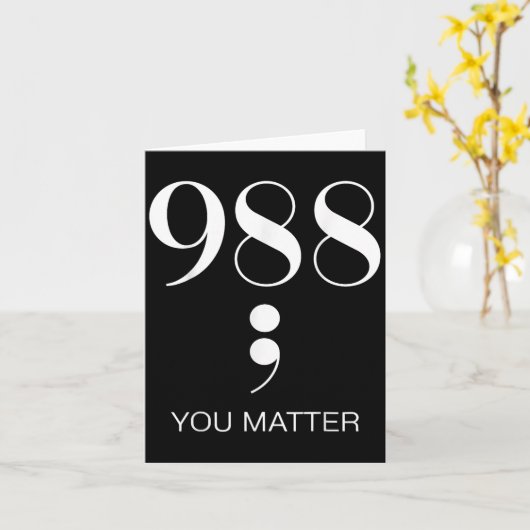 988 Suicide Prevention Awareness  カード (黄色い花)