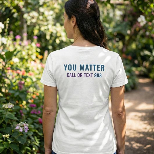 988 Suicide Prevention You Matter Ribbon Support Tシャツ