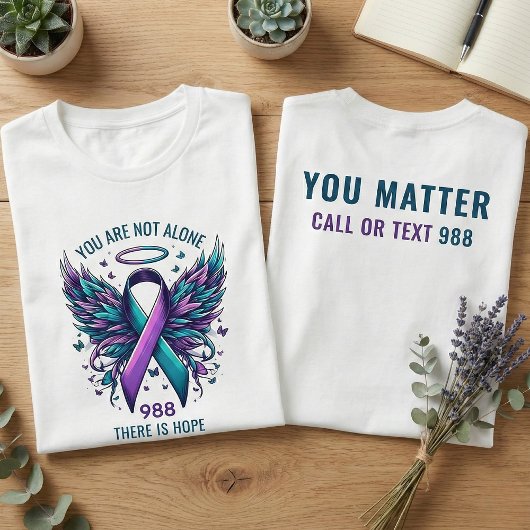 988 Suicide Prevention You Matter Ribbon Support Tシャツ