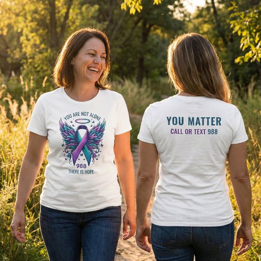 988 Suicide Prevention You Matter Ribbon Support Tシャツ