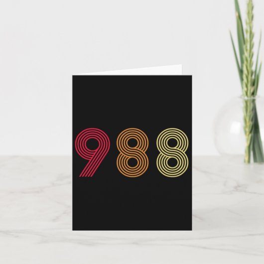 988 Tee自殺防止ホットライン健康メンタルA カード (正面)