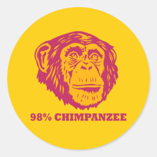 98%のチンパンジー ラウンドシール