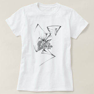 98 ブラック ホワイト 抽象 トライバル タトゥー アート Tシャツ