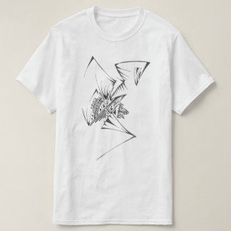 98 ブラック ホワイト 抽象 トライバル タトゥー アート Tシャツ