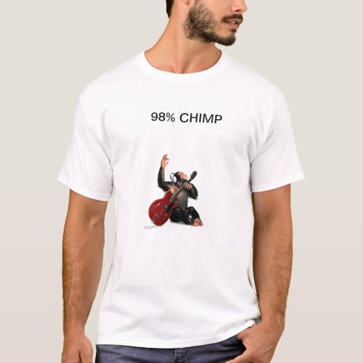 98% CHIMP PLAY GUITAR Tシャツ (正面)