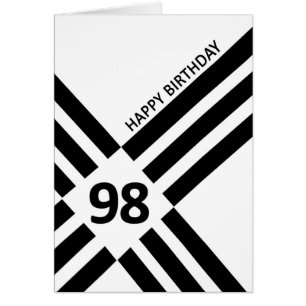 98th対角線ブラックラインデザイン誕生日