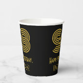 98th Birthday: Art Deco Inspired Look “98” & Name 紙コップ (左)