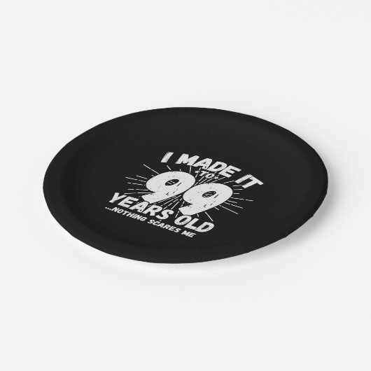 99おもしろい誕生日引用文皮肉99歳 ペーパープレート (アングル)