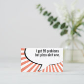 99の問題がピザの問題 名刺 (スタンド正面)