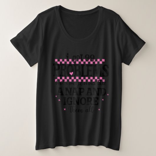 99の問題 プラスサイズTシャツ (デザイン正面)