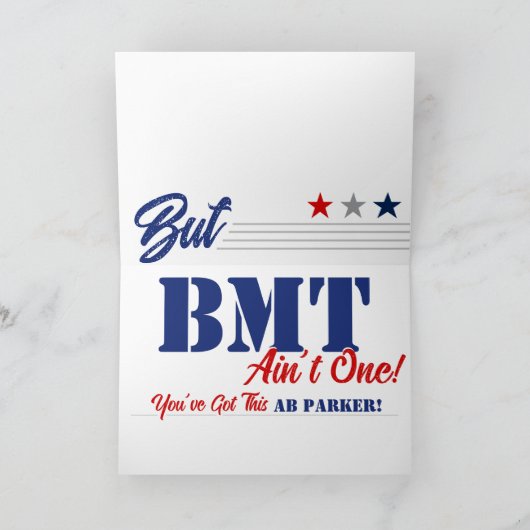 99の悩みよりエアフォース基本訓練カードの方が笑える カード (内部)