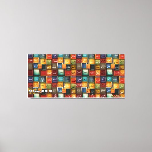 99アッラーの名前 キャンバスプリント (正面)