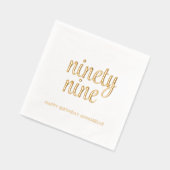 99エレガント誕生日ゴールドフォイルモダンナプキンス 箔ナプキン (左)