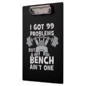 99問題だがベンチが1つではない – かわいいトレーニング クリップボード (左)