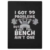 99問題だがベンチが1つではない – かわいいトレーニング クリップボード (裏面)