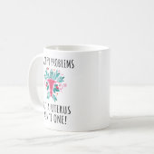 99問題得だが子宮は1つではない、除去 コーヒーマグカップ (正面左)