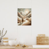 99年のクリスチャンモダンアートのスター離れリーウォーク ポスター (キッチン)