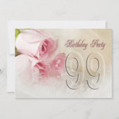 99年の誕生日パーティーの招待状 招待状 (正面)