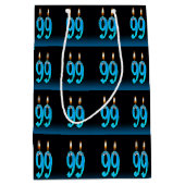 99歳の誕生日と目の玉ろうそく ミディアムペーパーバッグ (正面)