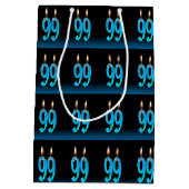 99歳の誕生日と目の玉ろうそく ミディアムペーパーバッグ (裏面)