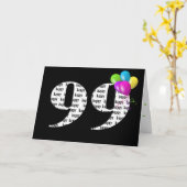 99歳の誕生日バルーンブーケ カード (黄色い花)