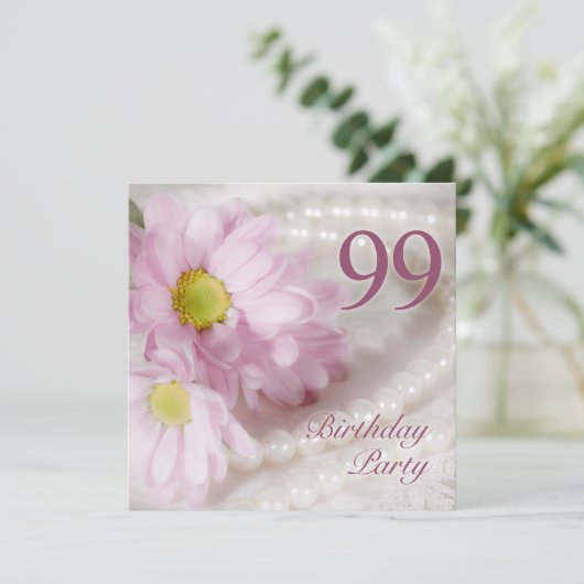 99歳の誕生日パーティーへの招待とデイジー 招待状 (スタンド正面)