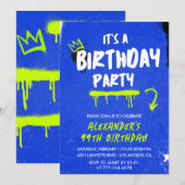 99歳の誕生日招待状メンズグラフィティ 招待状 (正面/裏面)