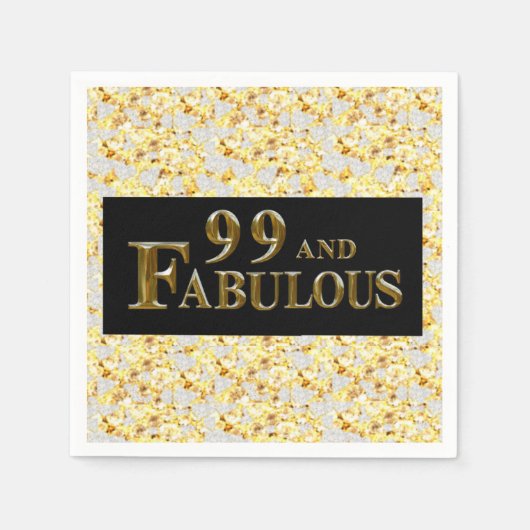 99歳の誕生日 スタンダードカクテルナプキン (正面)