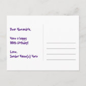 99歳の誕生日 – 楽しい花火模様 + 虹 99 ポストカード (裏面)