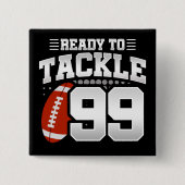 99歳タックルサッカーパーティー99誕生日 缶バッジ (正面)