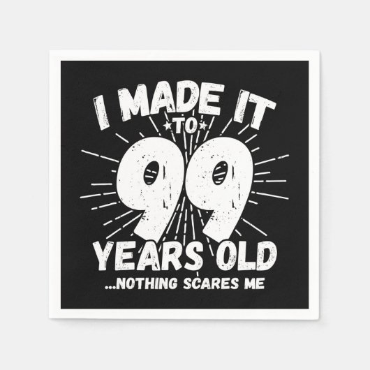 99歳皮肉ミームおもしろい99誕生日 スタンダードカクテルナプキン (正面)
