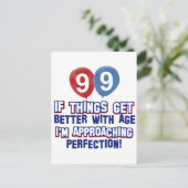 99歳誕生日デザイン ポストカード (スタンド正面)