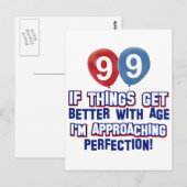 99歳誕生日デザイン ポストカード (正面/裏面)
