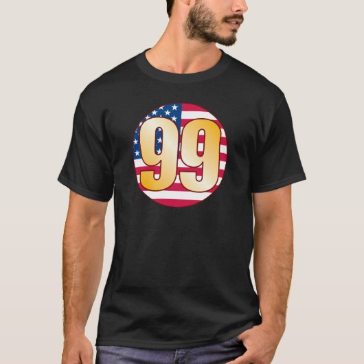 99米国の金ゴールド Tシャツ (正面)