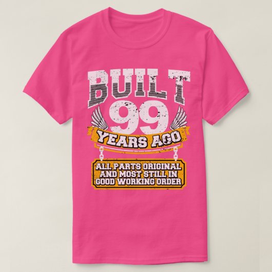 99誕生日おもしろいシャツヴィンテージ構築年99年 Tシャツ (デザイン正面)