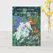 99誕生日カード素晴らしfor – 祖母 – Garden カード (黄色い花)