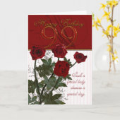 99誕生日カード(バラ付) カード (黄色い花)