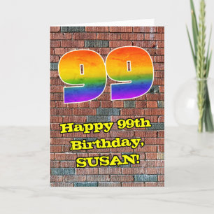 99誕生日:おもしろいグラフィティインスパイア・レインボー99 カード