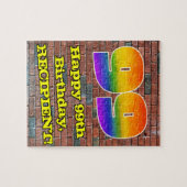 99誕生日:おもしろいグラフィティインスパイア・レインボー99 ジグソーパズル (横)