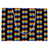 99誕生日:おもしろいレインボーイベント第99パターン ラージペーパーバッグ (裏面)